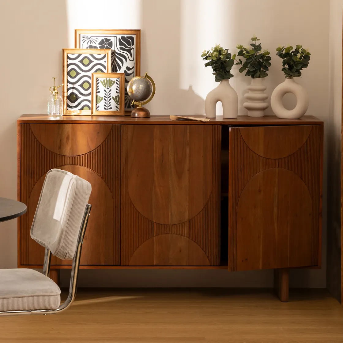 Aparadores Y Consolas|Estilo Industrial>Aparador NANDA de madera acacia 90.5cm