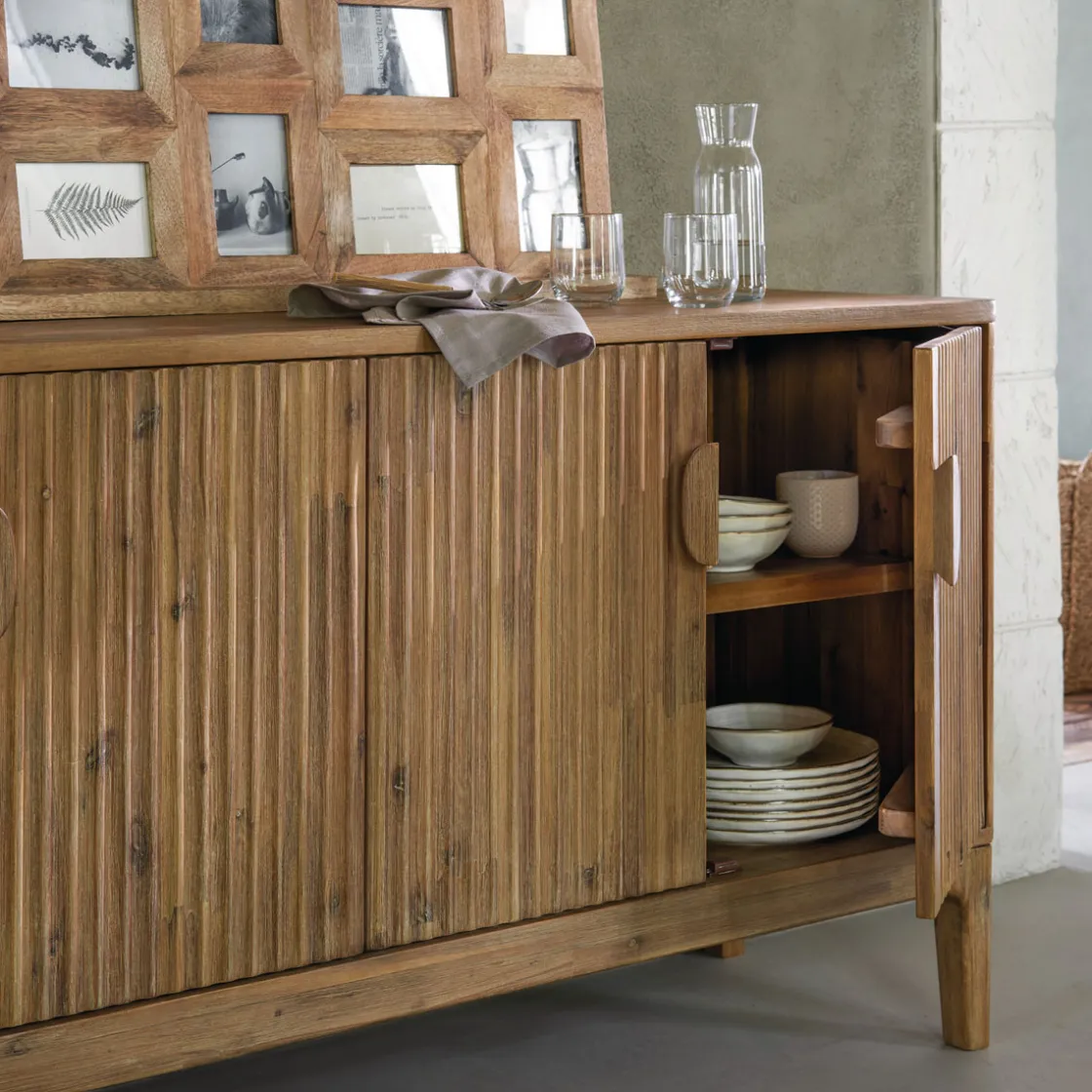 atmosphera Aparadores Y Consolas|Estilo Rústico>Aparador SABOR marrón de madera acacia