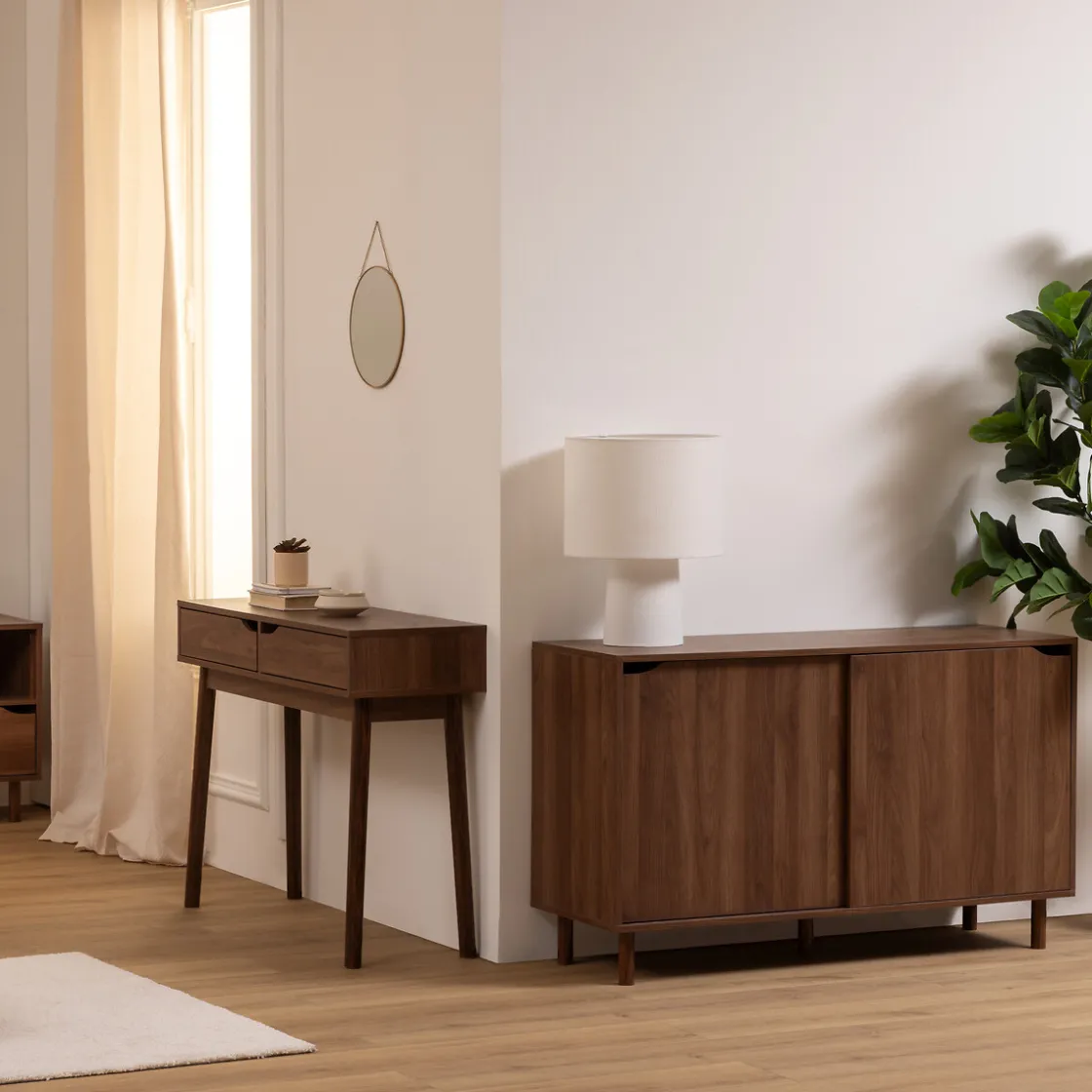 5five Aparadores Y Consolas>Aparador SLIDY marrón de mdf con 2 puertas