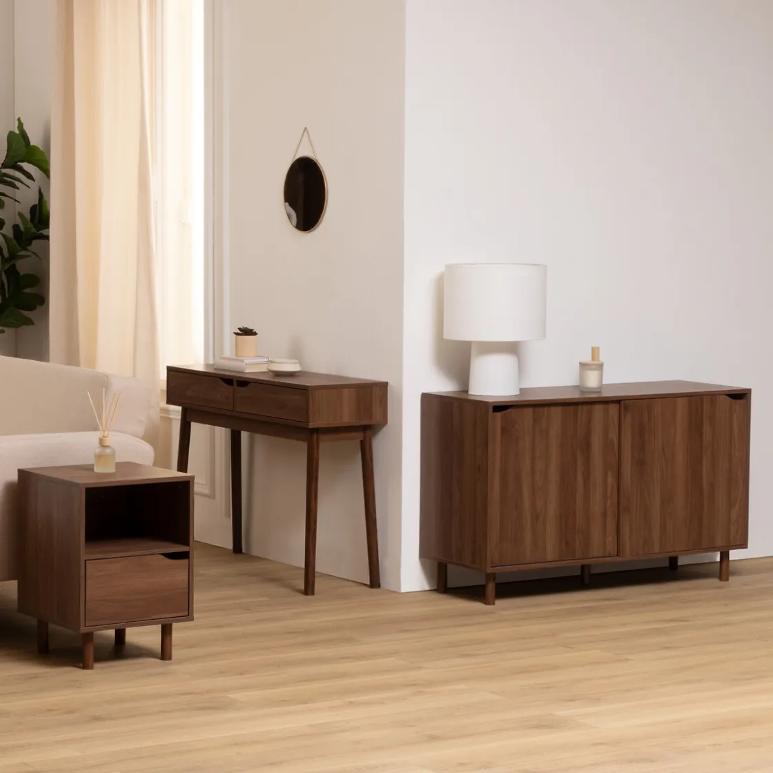 5five Aparadores Y Consolas>Aparador SLIDY marrón de mdf con 2 puertas