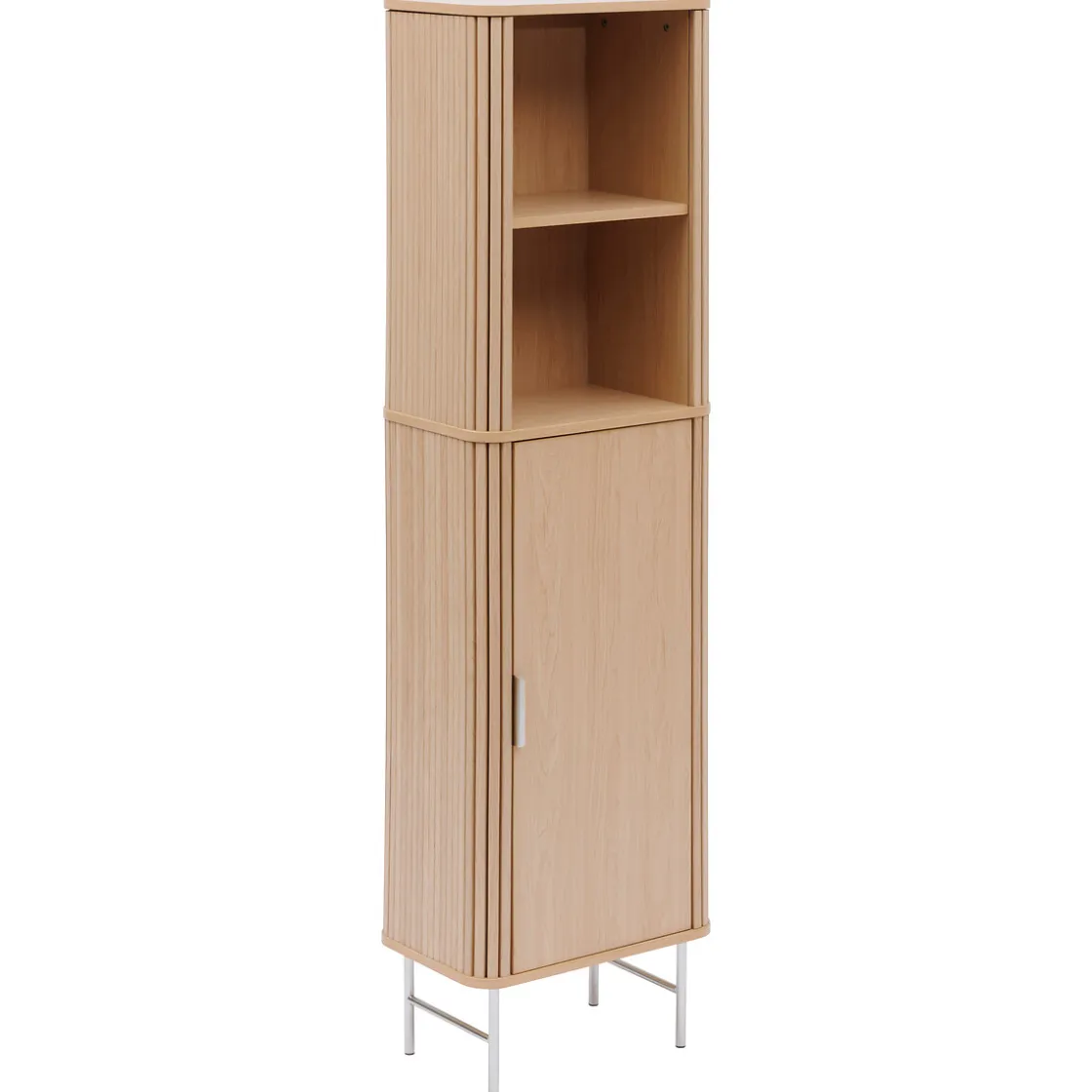 5five Muebles Con Lavabo Y Auxiliares>Armario alto con 1 puerta LIORA marrón
