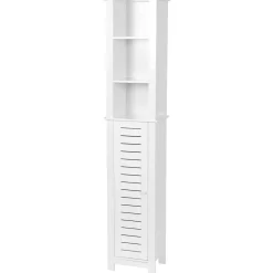 Muebles Con Lavabo Y Auxiliares>Armario alto de baño SANTORIN blanco de mdf