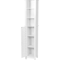 Muebles Con Lavabo Y Auxiliares>Armario alto de baño SANTORIN blanco de mdf