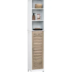 Muebles Con Lavabo Y Auxiliares>Armario Alto P/Baño De Mdf 35x26x173Cm