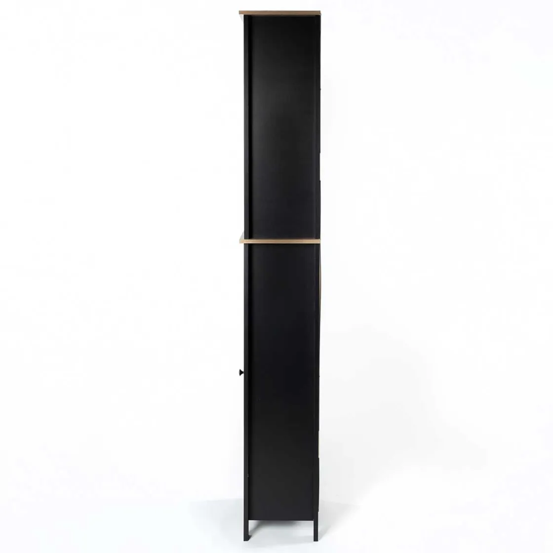 Muebles Con Lavabo Y Auxiliares>Armario alto wc ROMA negro y márron 173cm