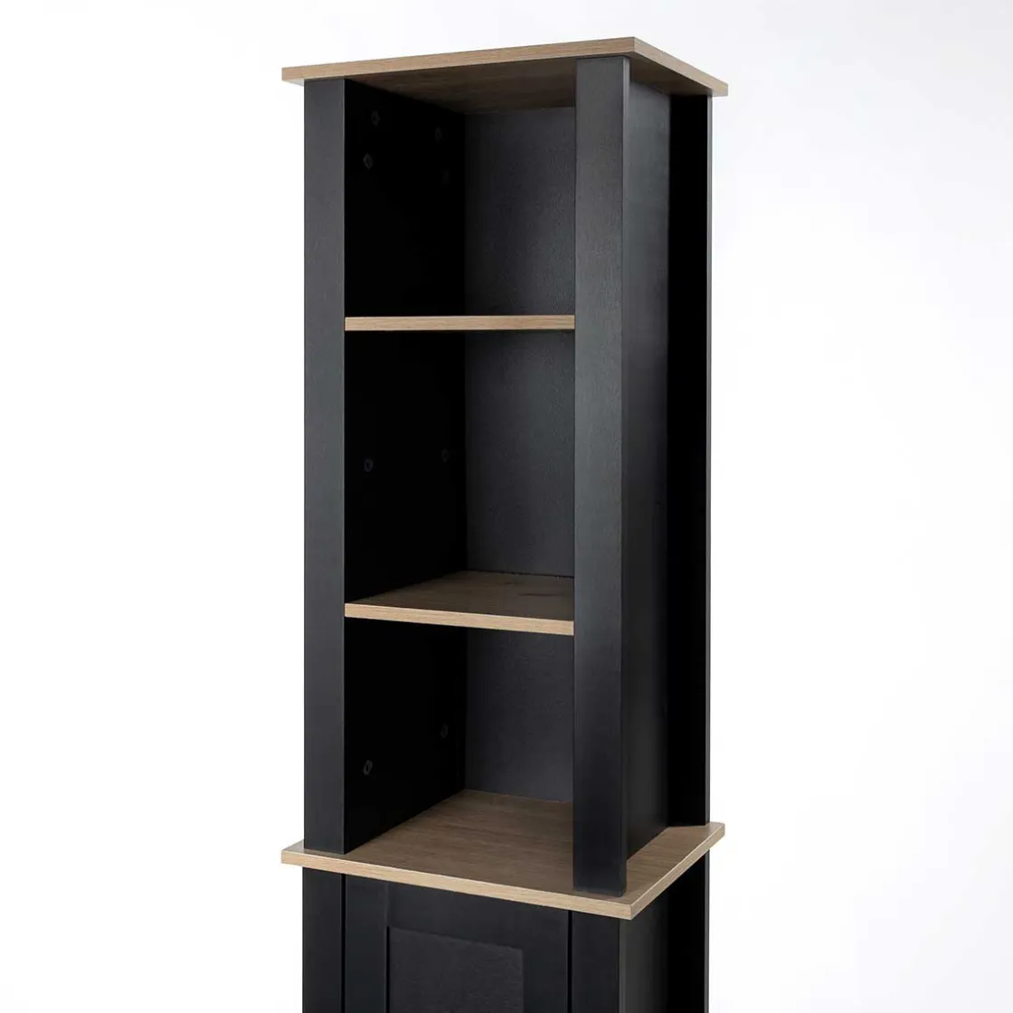 Muebles Con Lavabo Y Auxiliares>Armario alto wc ROMA negro y márron 173cm