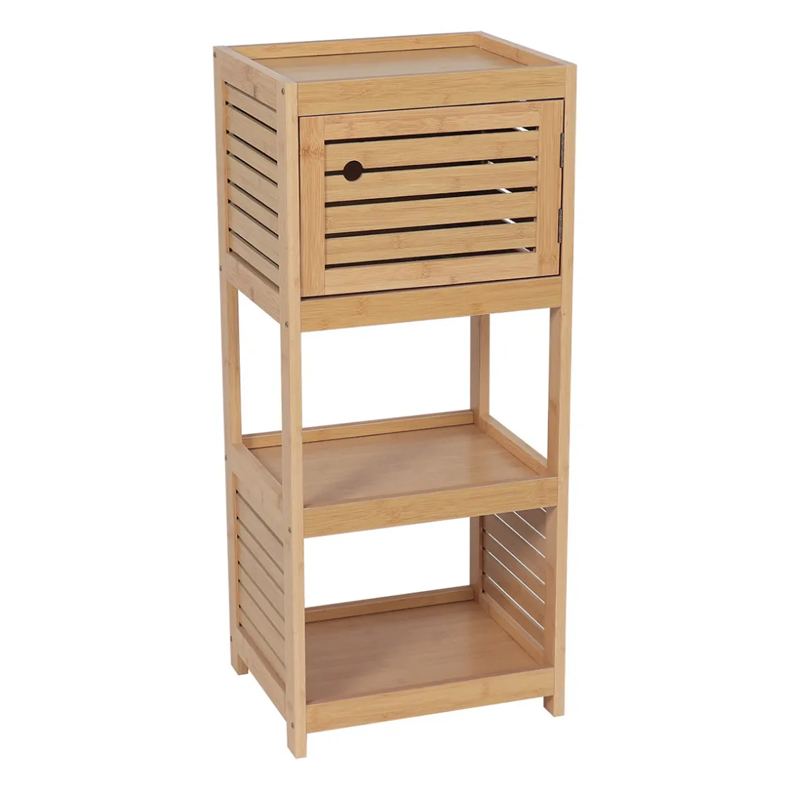 Muebles Con Lavabo Y Auxiliares>Armario bajo de baño TRINIDAD de mdf y bambú