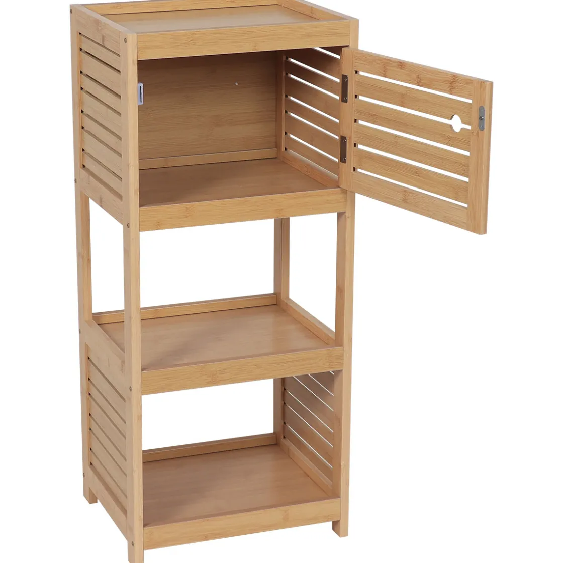 Muebles Con Lavabo Y Auxiliares>Armario bajo de baño TRINIDAD de mdf y bambú