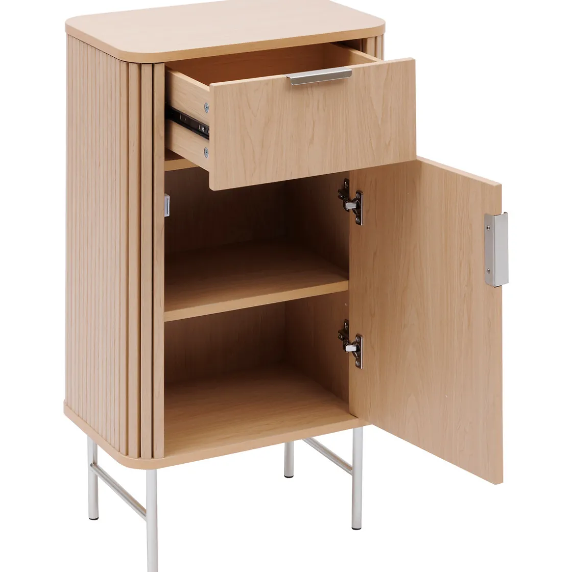 5five Muebles Con Lavabo Y Auxiliares>Armario con 1 puerta y cajón LIORA marrón
