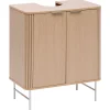 5five Muebles Con Lavabo Y Auxiliares>Armario para lavabo con 2 puertas LIORA marrón