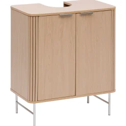 5five Muebles Con Lavabo Y Auxiliares>Armario para lavabo con 2 puertas LIORA marrón
