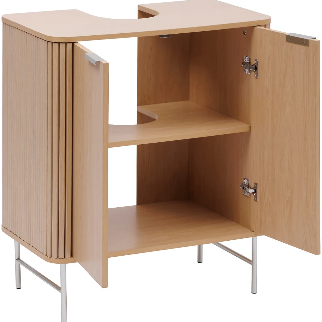 5five Muebles Con Lavabo Y Auxiliares>Armario para lavabo con 2 puertas LIORA marrón
