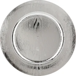 Platos>Bajoplato De Madera Plateado 33Cm