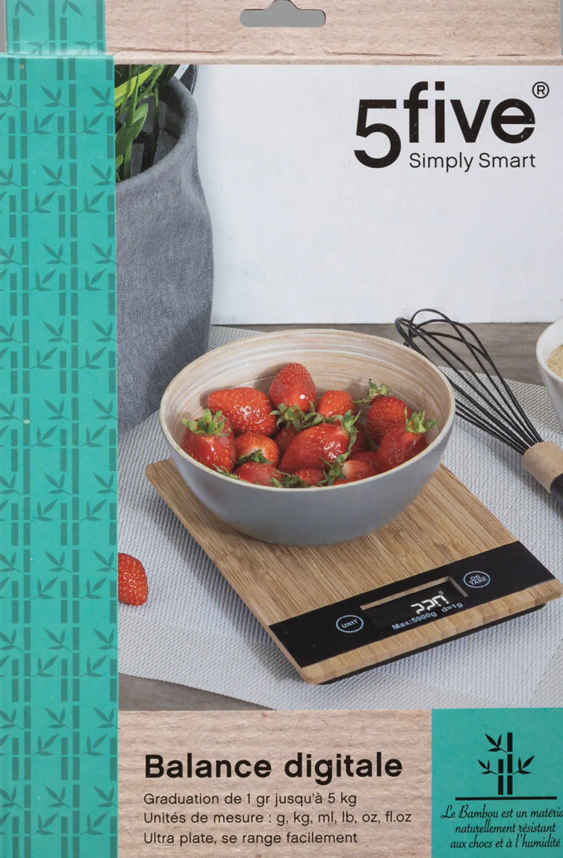secret d'gourmet Básculas, Cronómetros Y Tazas Medidoras.>Balanza De Cocina Digital Bambú