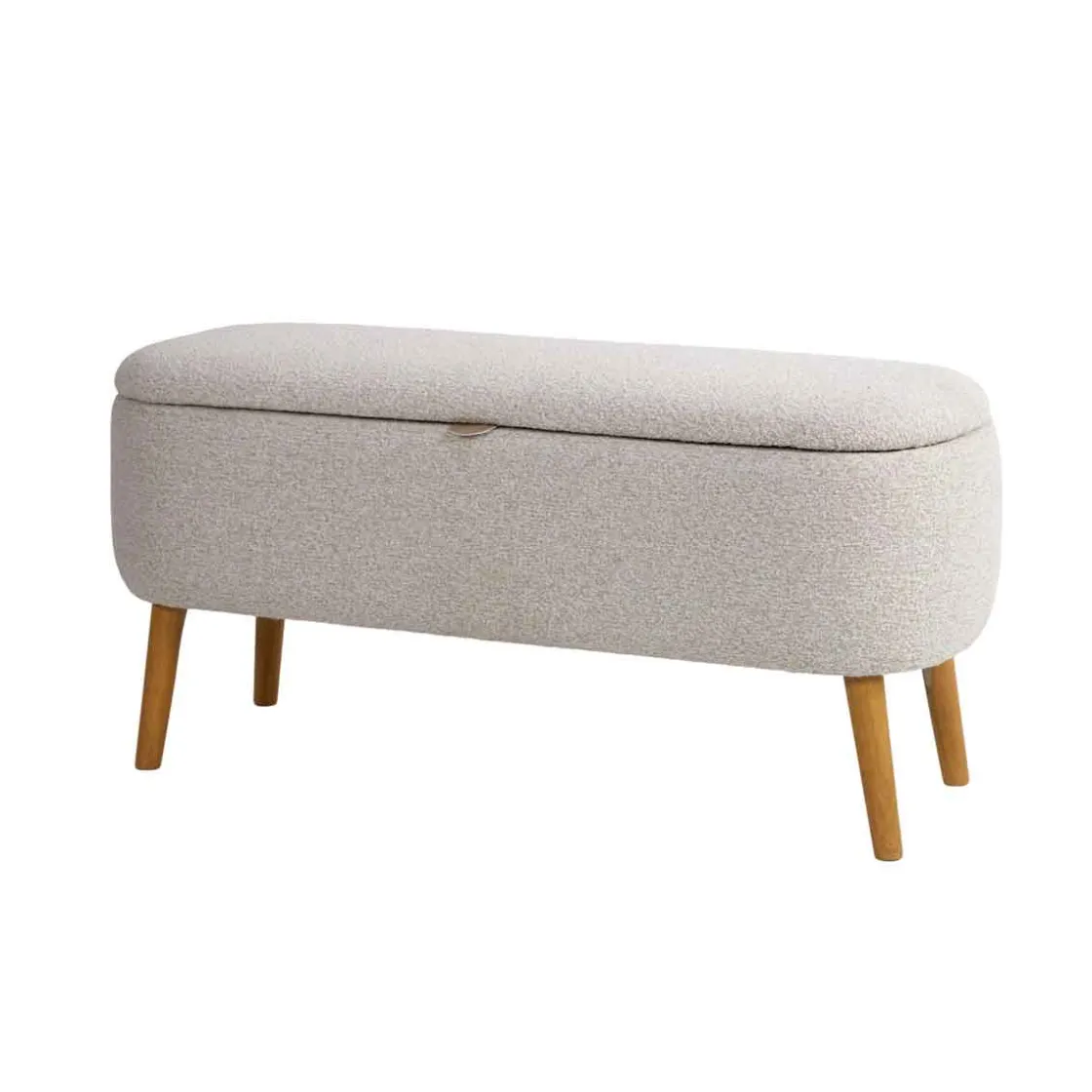 hôma Puff Y Banquitos>Banco doble beige con almacenaje