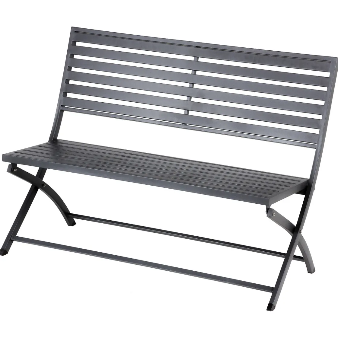 hespéride Sillas Y Pufs De Jardín>Banco plegable OLBIA gris graphite de metal