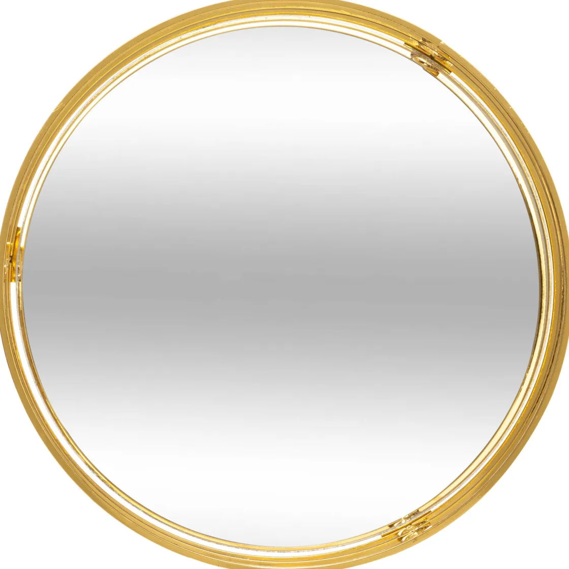 atmosphera Accesorios|Estilo Contemporaneo>Bandeja de vidrio con espejo FEEL dorada de metal