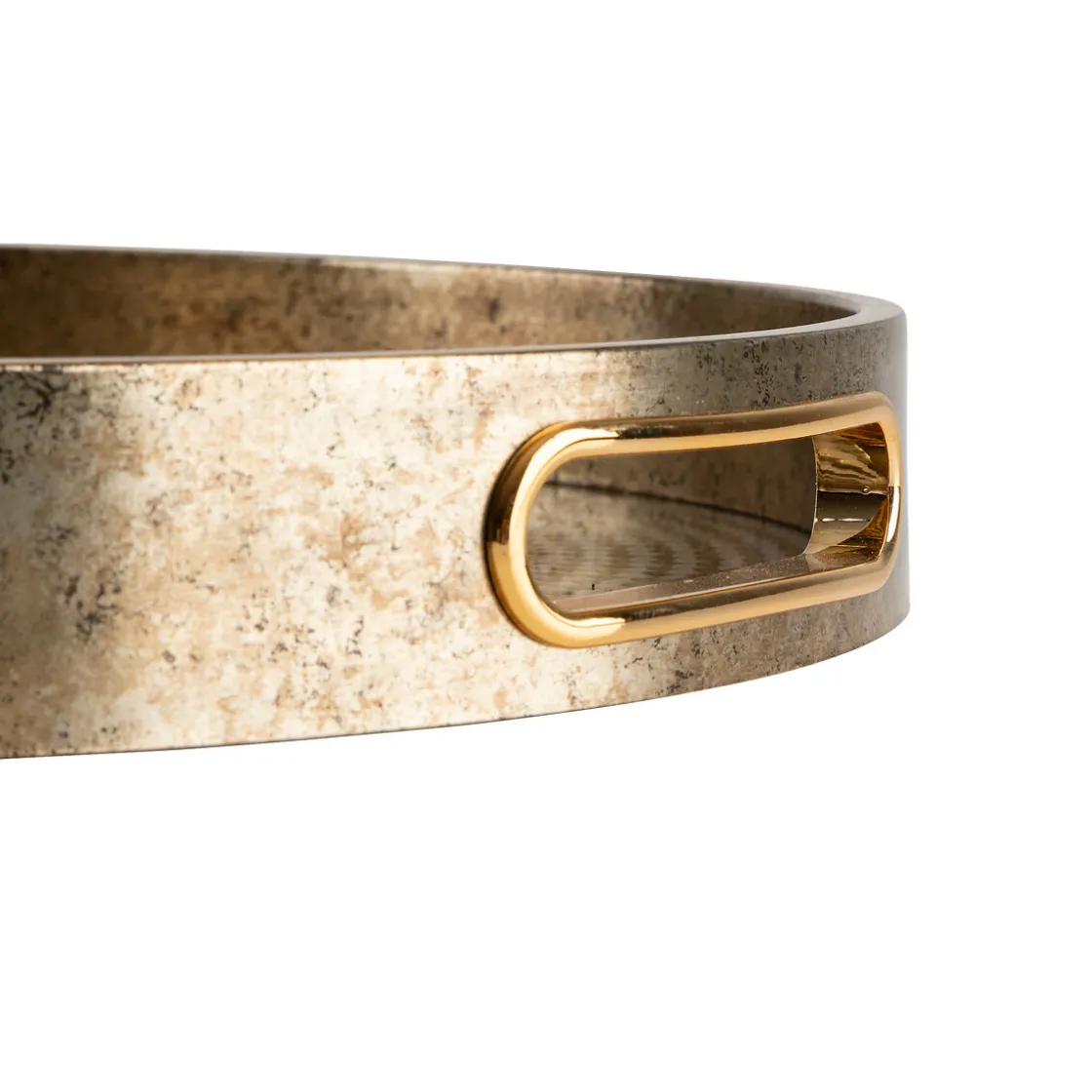 atmosphera Accesorios|Estilo Contemporaneo>Bandeja De Vidrio Elya Dorado