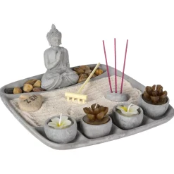 atmosphera Accesorios|Estilo Oriental>Bandeja Decorativa Buda 24x24x12Cm