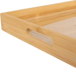 5five Encimera Y Lavavajillas>Bandeja rectangular beige de bambú