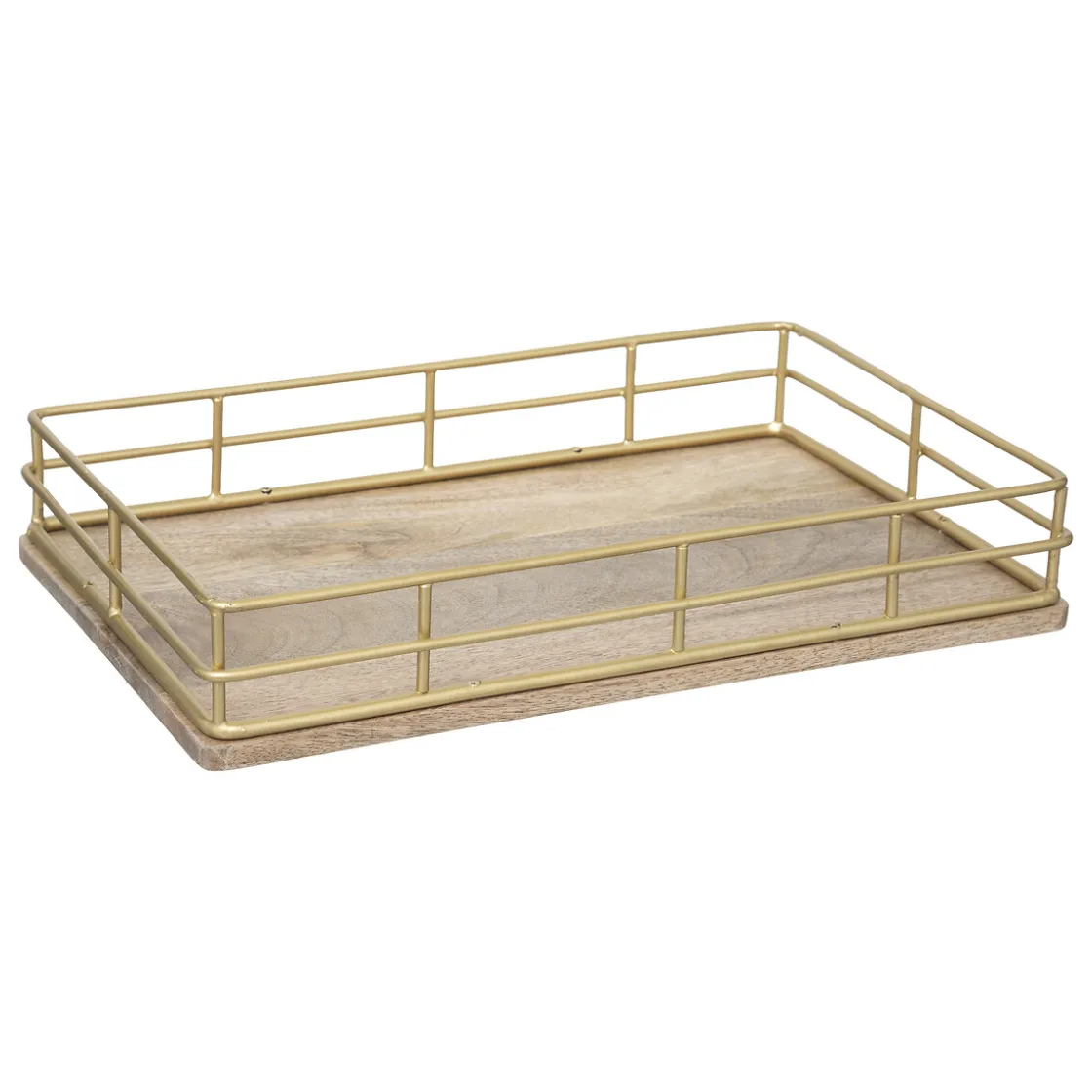 atmosphera Accesorios>Bandeja Tom Dorada De Madera Mango 40cm