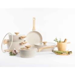 hôma Cazuelas, Sartenes Y Hervidores>Batería de cocina 5 piezas AMY beige