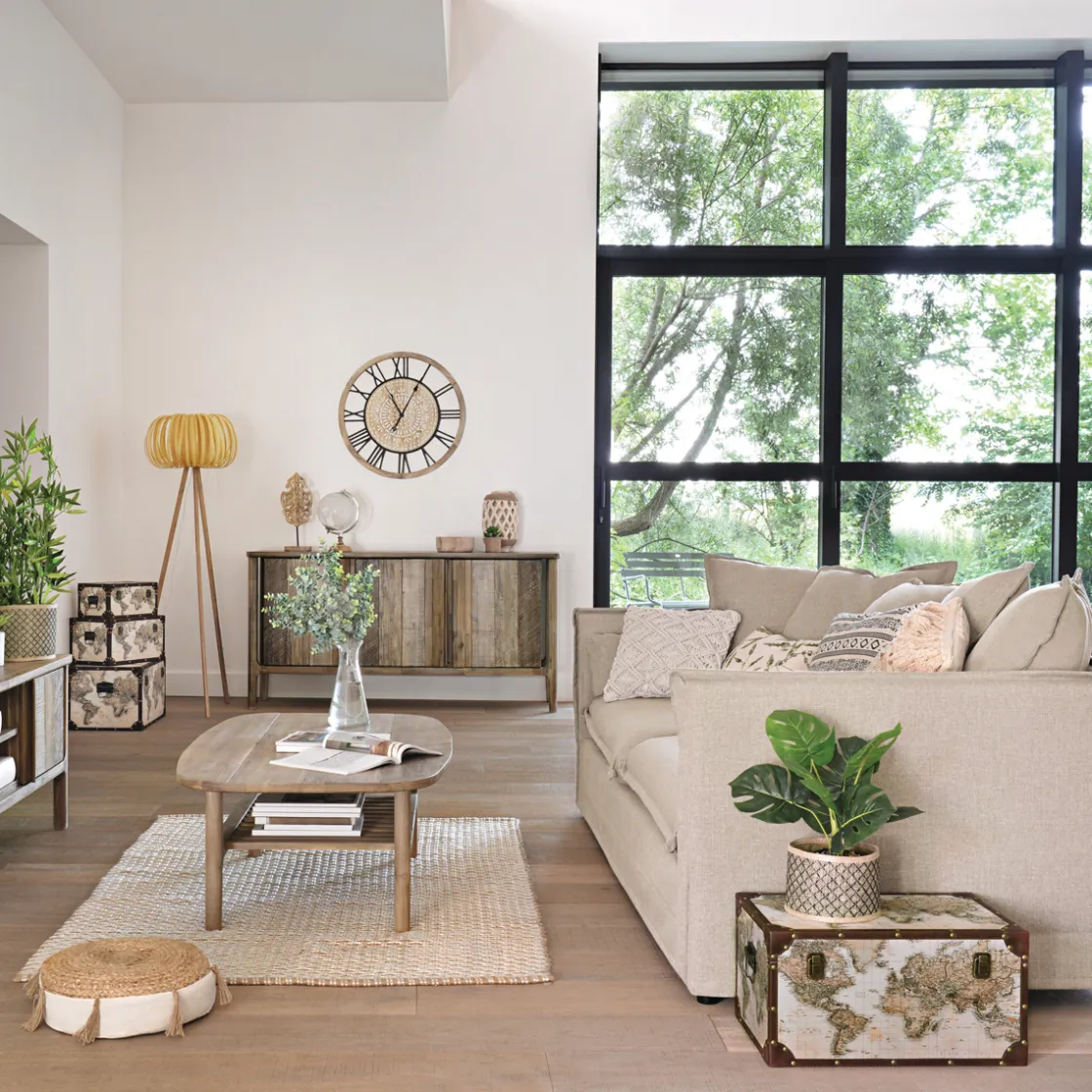 atmosphera Cestas Y Baúles|Estilo Industrial>BAUL TAM. 3/4 DISEÑO MUNDO ANZO