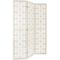 atmosphera Biombos|Estilo Rústico>Biombo De Madera Blanco 120x170Cm