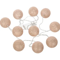 atmosphera4kids Iluminación>Bolas Led X10 Rosa Glitter 6cm