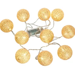 atmosphera4kids Iluminación>Bolas Led X10 Rosa Glitter 6cm
