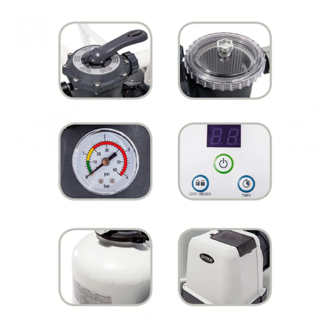 intex Piscinas Y Accesorios>Bomba Filtro De Arena 6.0M3/H