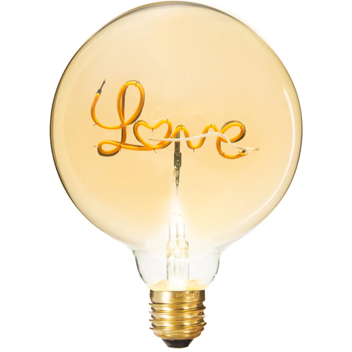 atmosphera Lámparas Y Alargadores>Bombilla Vintage Ámbar Love 12.5x17Cm