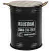 atmosphera Accesorios|Estilo Industrial>Bote Negro Con Tapa 39.9x51.7Cm