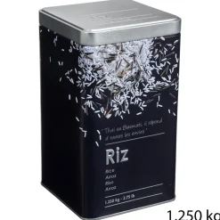 Cajas Y Frascos>Bote P/Arroz Metálico C/Diseño