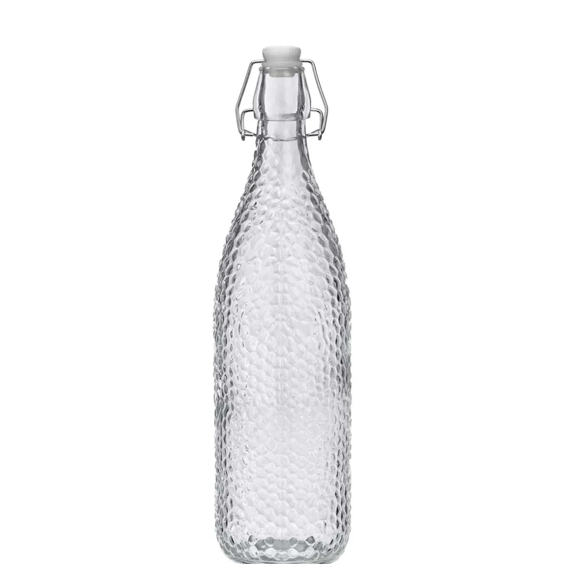 Jarros>Botella De Vidrio Rayas 1L