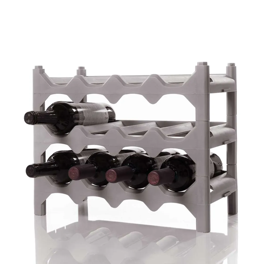 Bodegas>Botellero para 12 botellas gris pardo