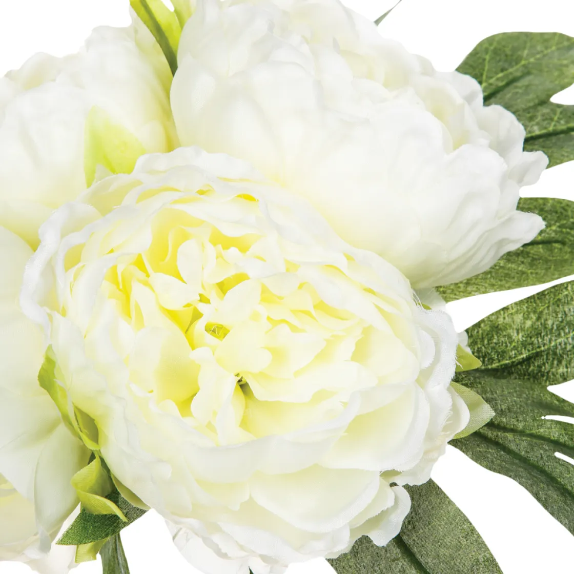 atmosphera Plantas Y Flores Artificiales>Bouquet Con 4 Peonías Blancas 30Cm