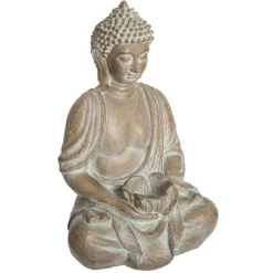 atmosphera Accesorios|Estilo Oriental>Buda Decorativo Blanco 25x19x39Cm