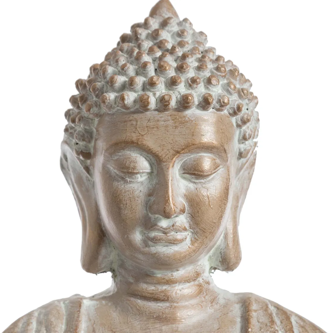 atmosphera Accesorios|Estilo Oriental>Buda Decorativo Blanco 25x19x39Cm