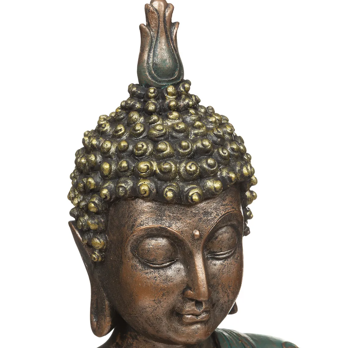 atmosphera Accesorios|Estilo Oriental>Buda Sentado Resina Azul 29x20.5x43.5Cm