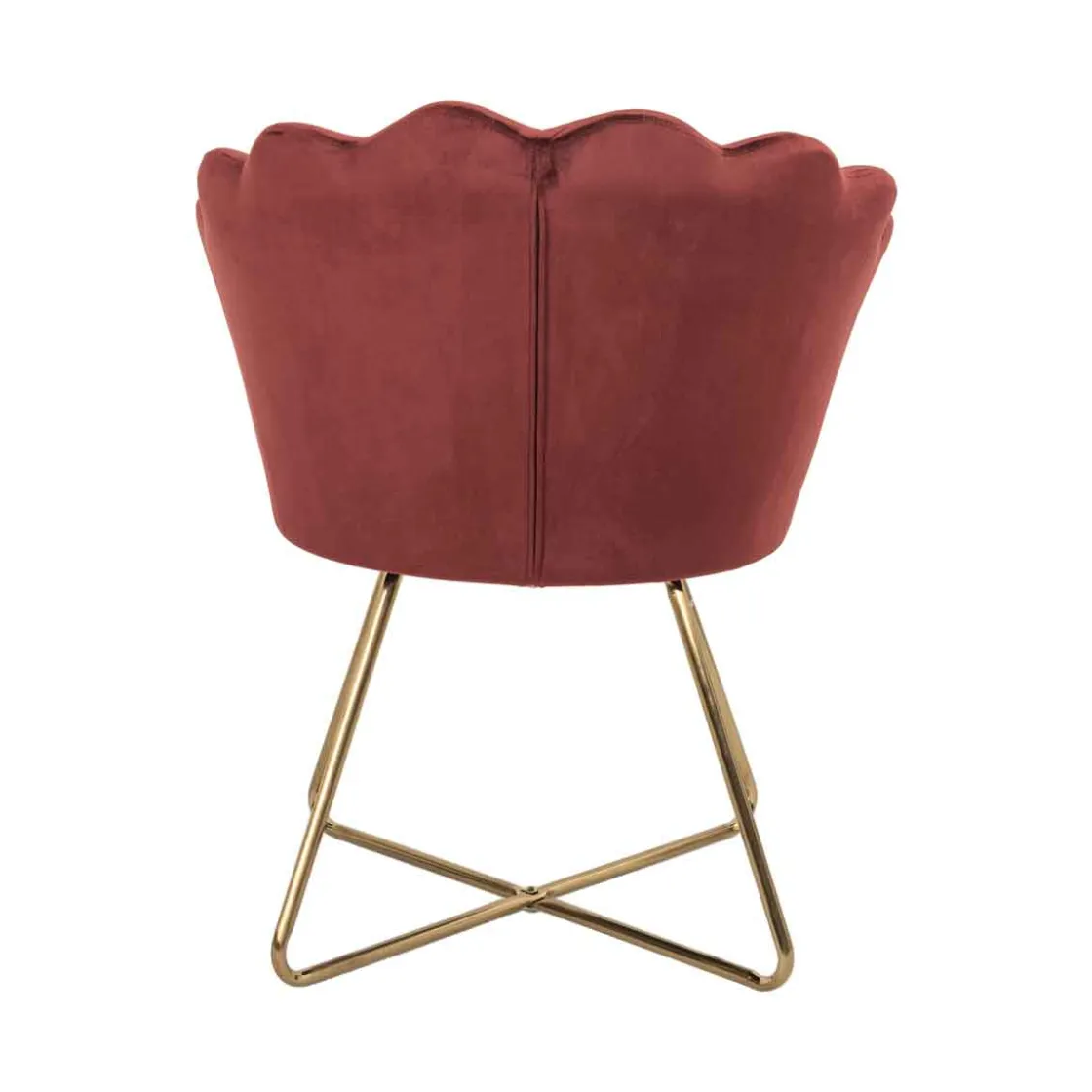 Sofás Y Sillones|Estilo Contemporaneo>Butaca BLOOM terciopelo burdeos con patas doradas