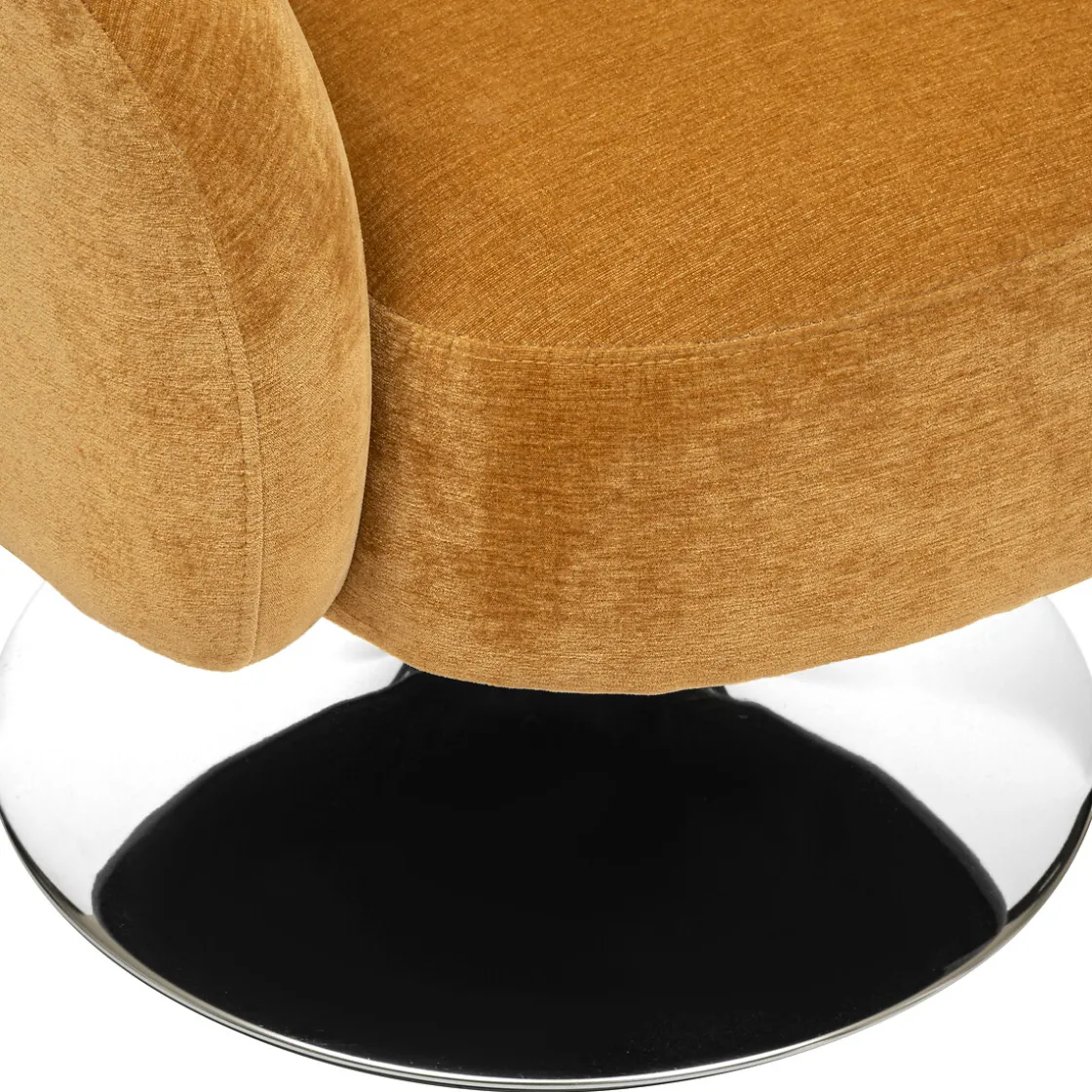 atmosphera Sofás Y Sillones>Butaca EDITH con pelo bouclé ocre