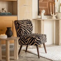 atmosphera Sofás Y Sillones>Butaca patrón cebra CHIARA 80cm
