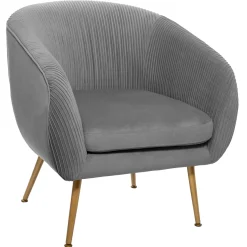 atmosphera Sofás Y Sillones|Estilo Contemporaneo>Butaca Solaro Slow Time Gris De Terciopelo