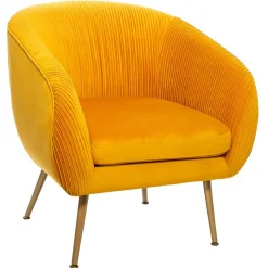 atmosphera Sofás Y Sillones|Estilo Contemporaneo>Butaca Solaro Slow Time Ocre De Terciopelo