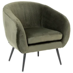 atmosphera Sofás Y Sillones|Estilo Contemporaneo>Butaca SOLARO SLOW TIME verde caqui de terciopelo