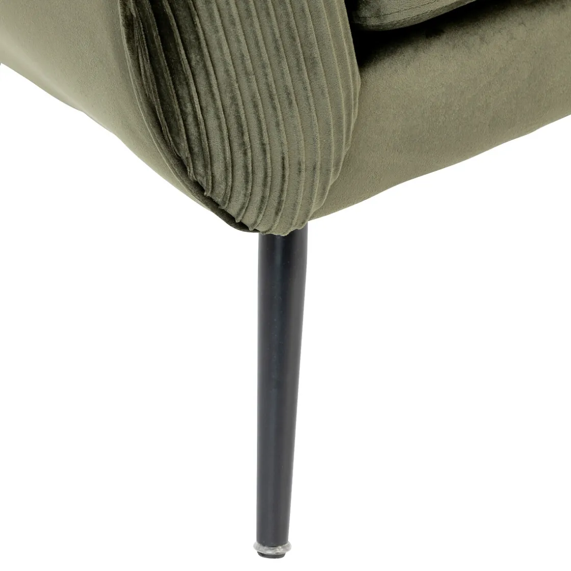 atmosphera Sofás Y Sillones|Estilo Contemporaneo>Butaca SOLARO SLOW TIME verde caqui de terciopelo