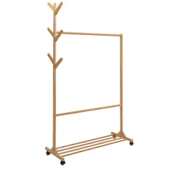 Soportes>Caballete de bambú con percha 182cm