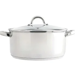 Cazuelas, Sartenes Y Hervidores>Cacerola Inoxidable C/Tapa Vidrio 30Cm