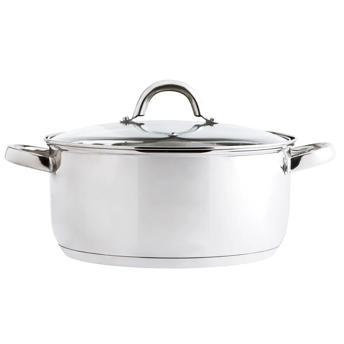 Cazuelas, Sartenes Y Hervidores>Cacerola Inoxidable C/Tapa Vidrio 26Cm
